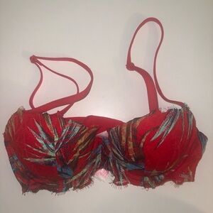 Victoria's Secret Vibrant Red and Blue Bra